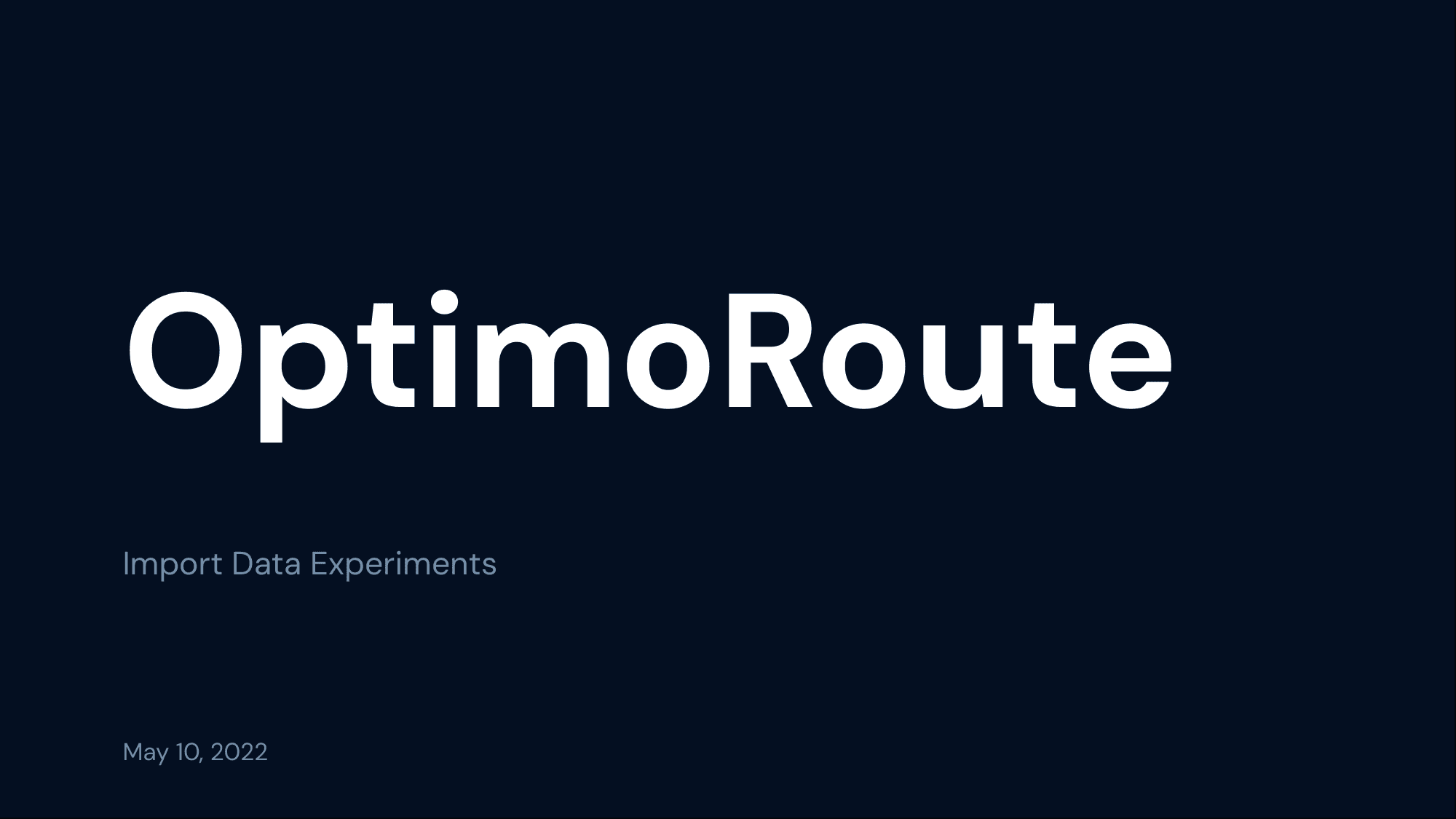 Import flow experiment slide 1