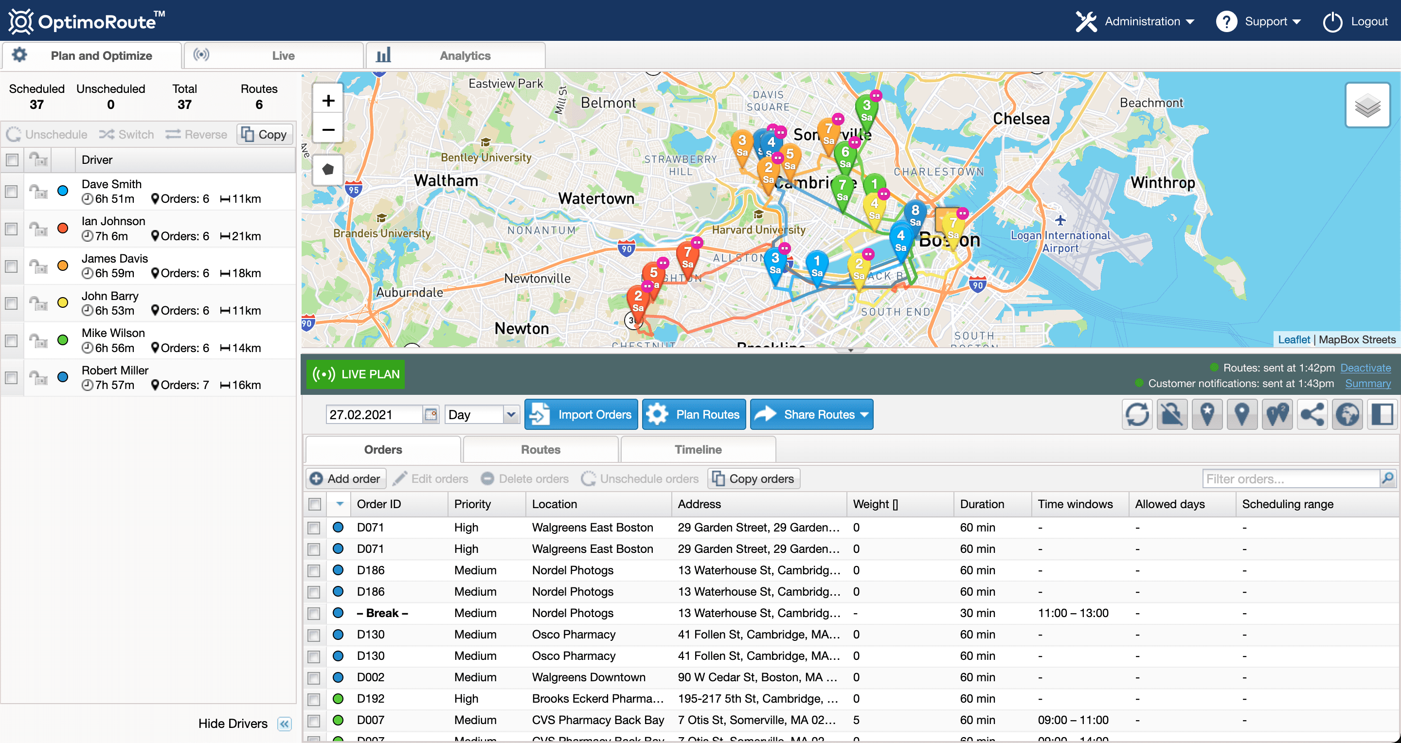 UI before redesign